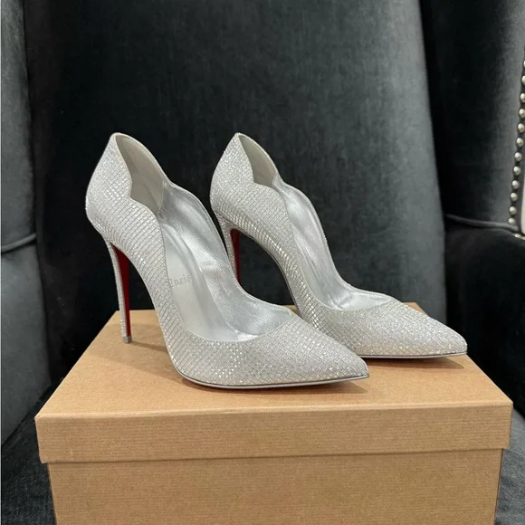 Christian Louboutin Hot Chick 100mm Silver - Picture 2 of 7